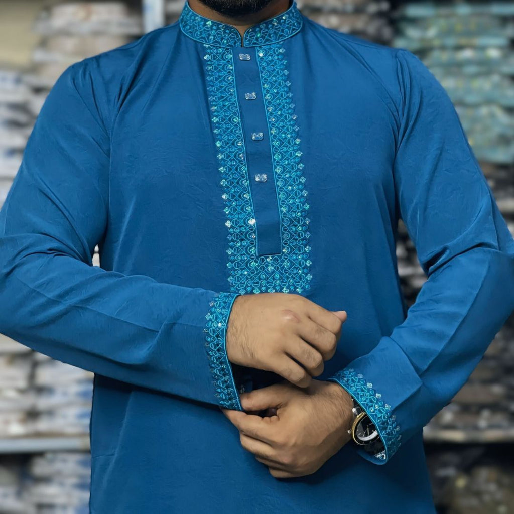 চায়না স্টিজ ভাংচুর কটন সিকুয়েন্স পাঞ্জাবি - 24