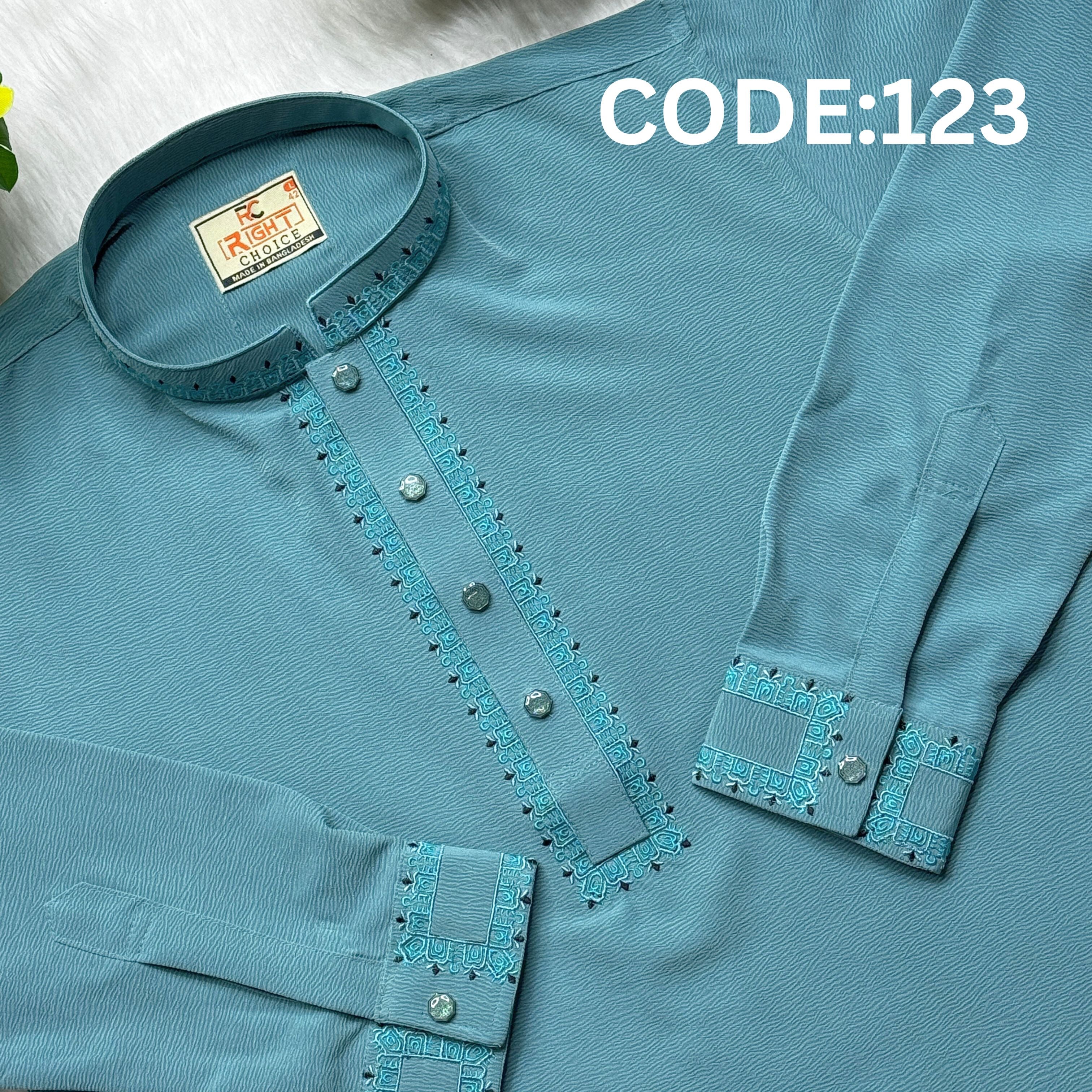 প্রিমিয়াম জাফরান পাঞ্জাবি - (কোডঃ১২৩)