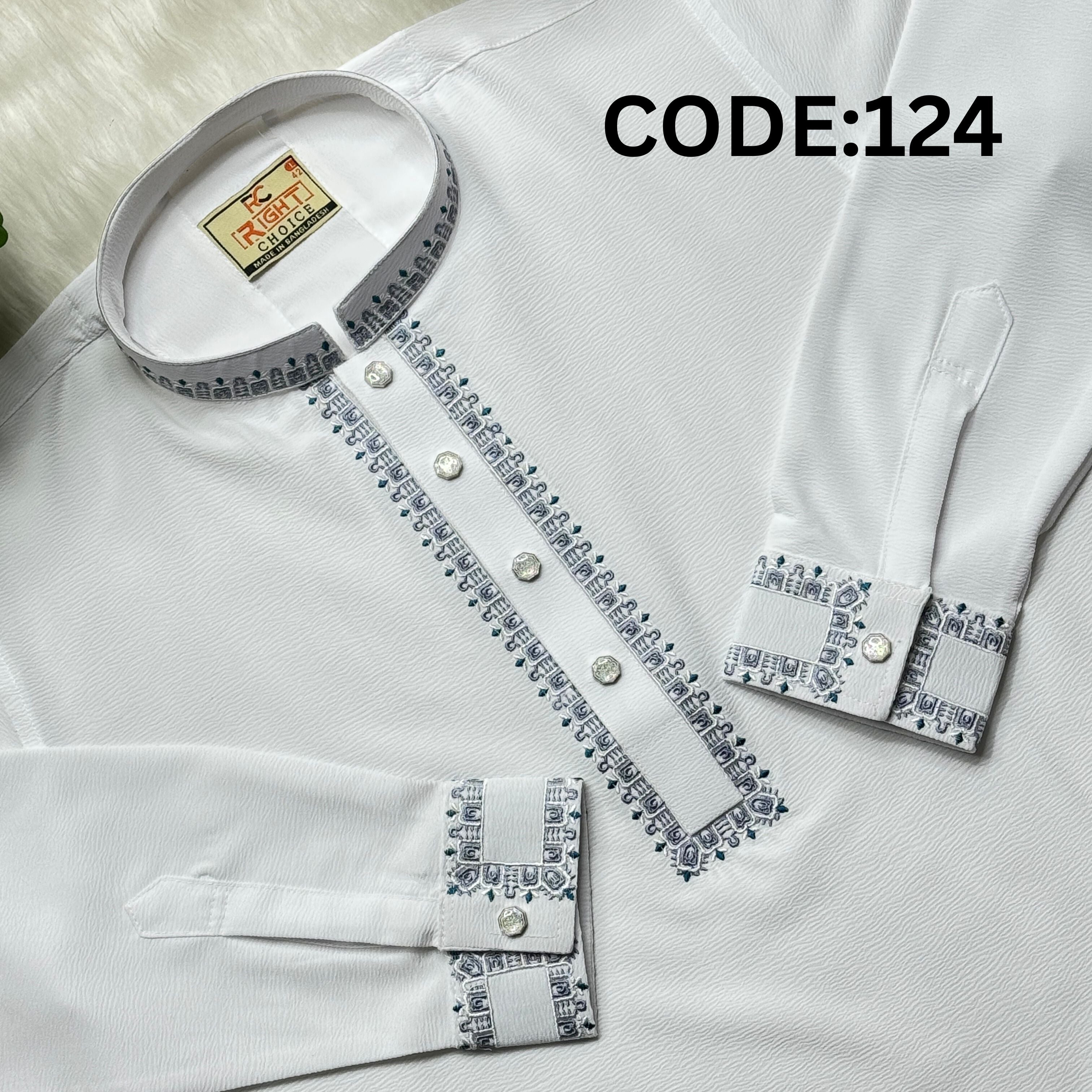 প্রিমিয়াম জাফরান পাঞ্জাবি - (কোডঃ১২৪)