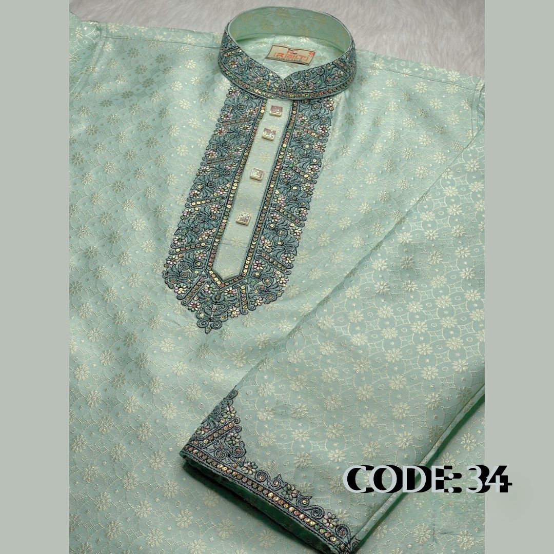 অরিজিনাল কাতান প্রিমিয়াম পাঞ্জাবি কোড - 34