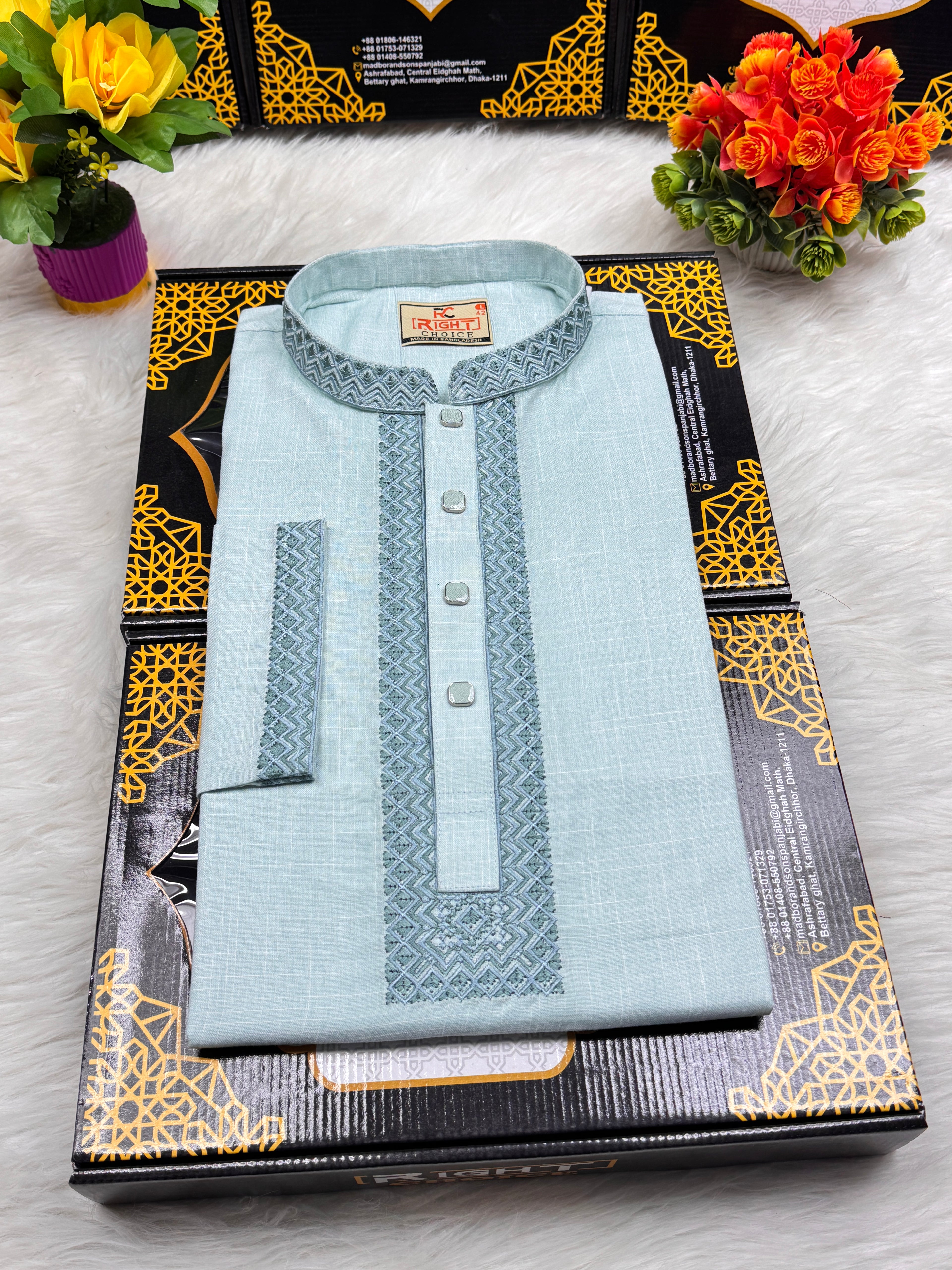 প্রিমিয়াম অরিজিনাল খাদি কটন পাঞ্জাবি -২০২৬ (কোডঃ১০২)