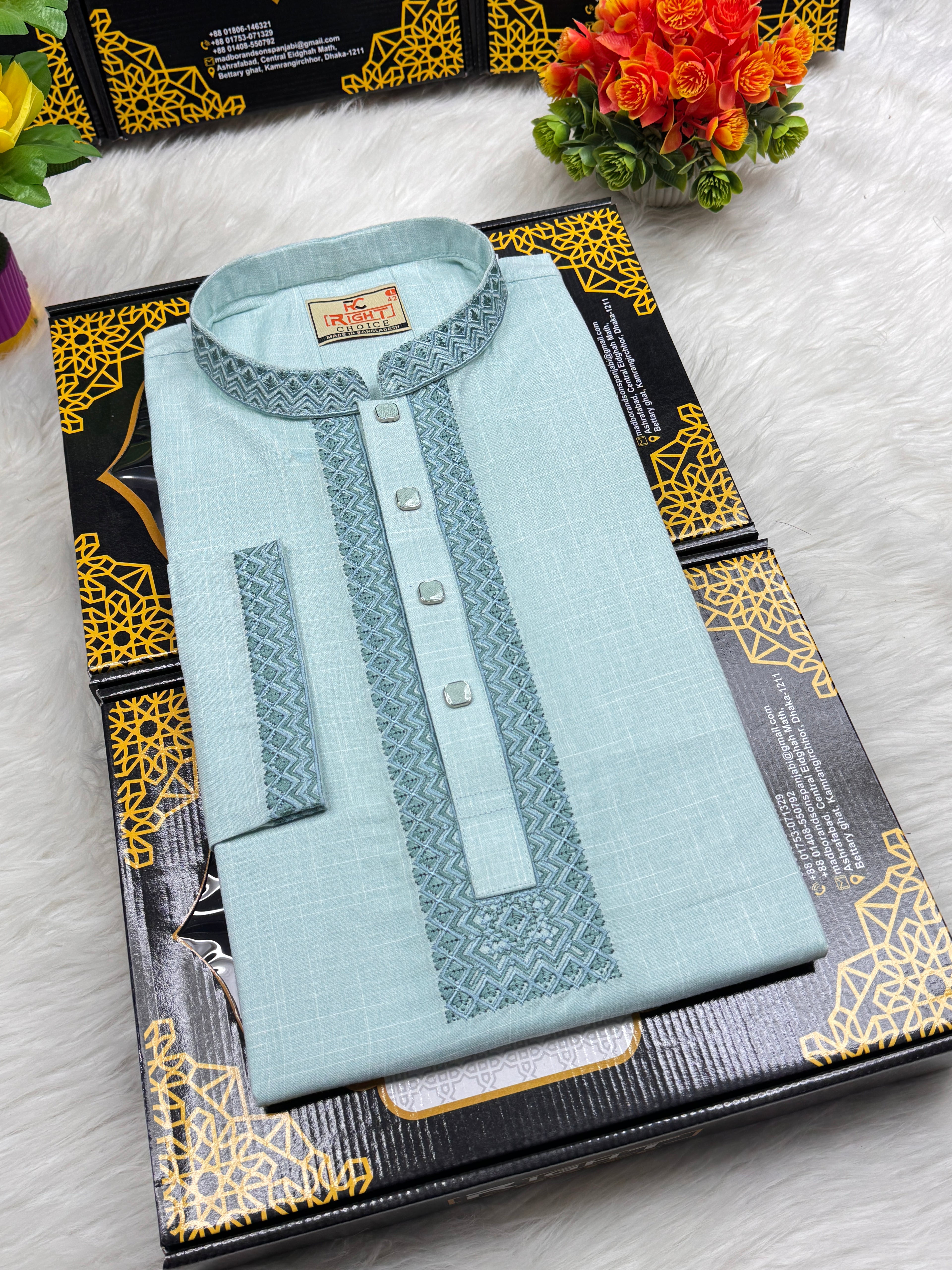 প্রিমিয়াম অরিজিনাল খাদি কটন পাঞ্জাবি -২০২৬ (কোডঃ১০২)