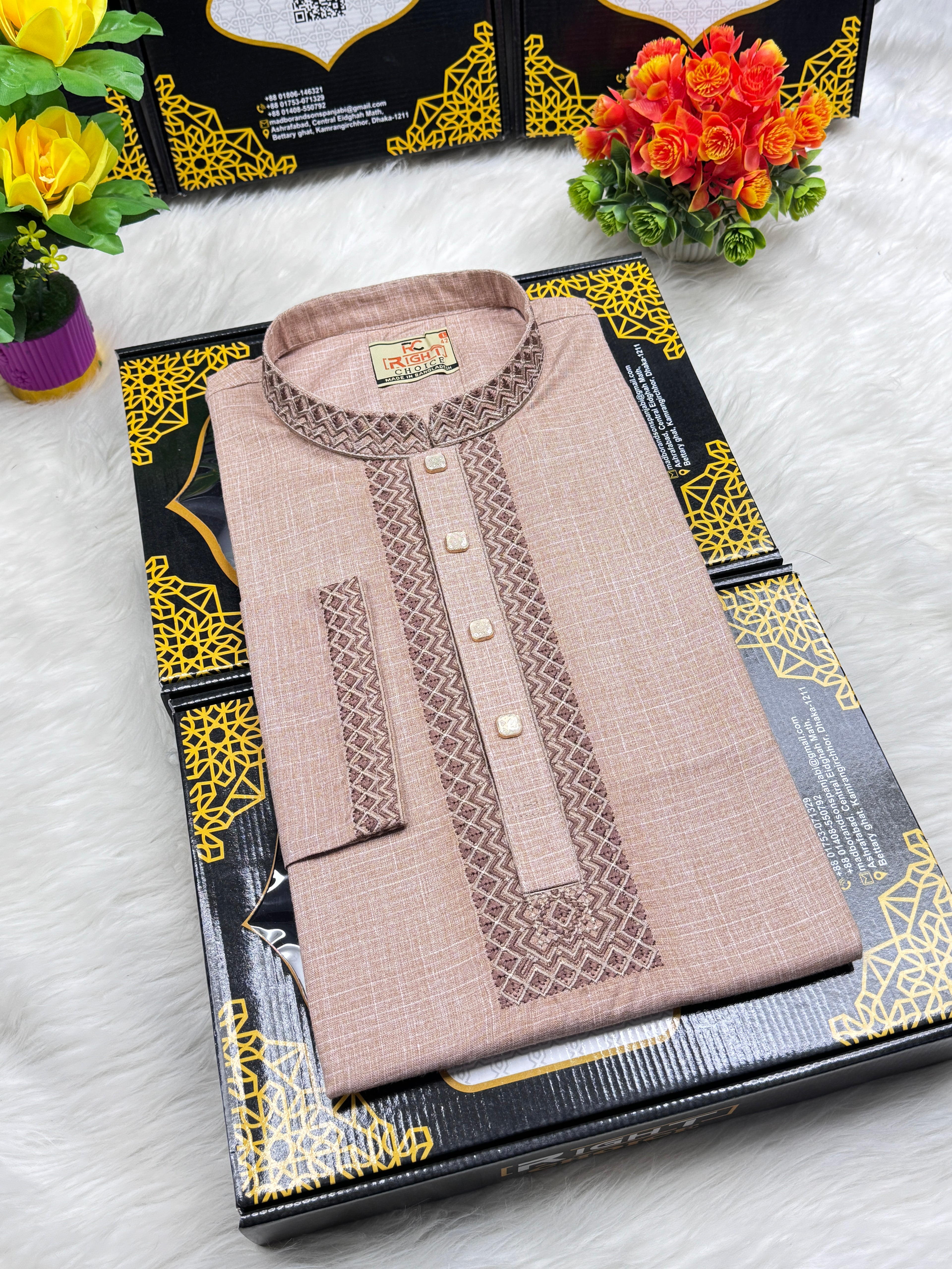 প্রিমিয়াম অরিজিনাল খাদি কটন পাঞ্জাবি -২০২৬ (কোডঃ১০৩)