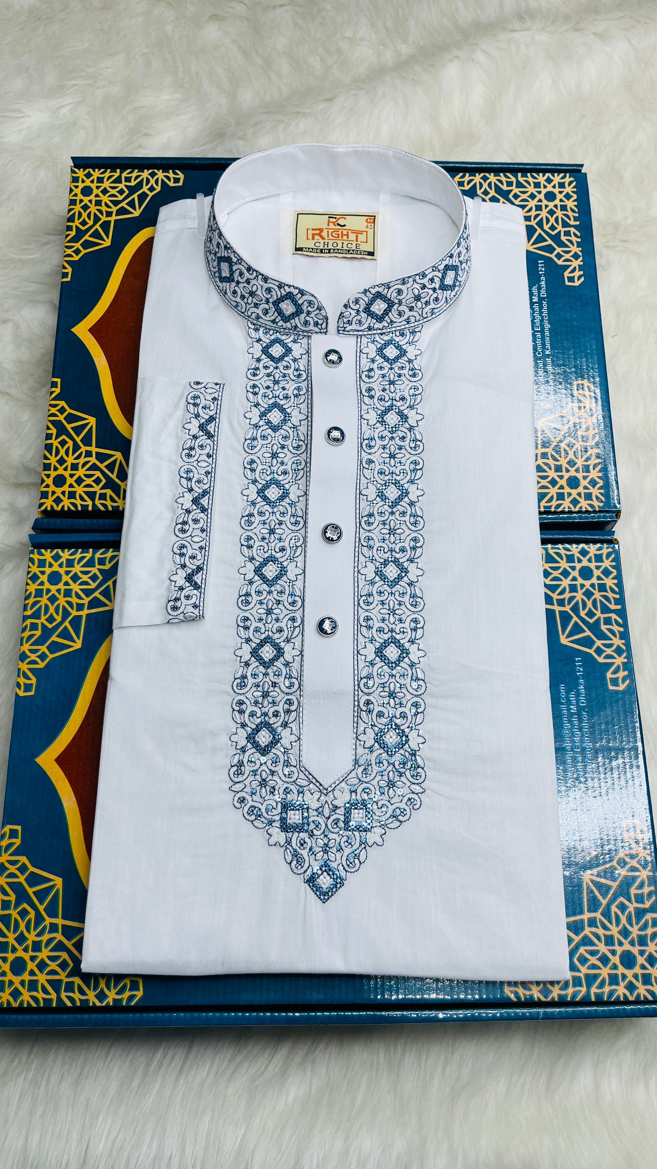 টিস্যু ধুতি সুতি সফট পাঞ্জাবি - 242