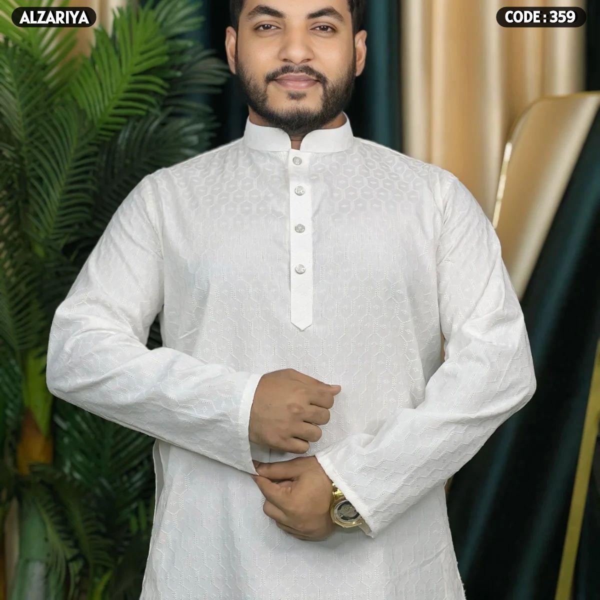 প্রিমিয়াম চায়না এমবোস ডিজাইন পাঞ্জাবী কোড - 359