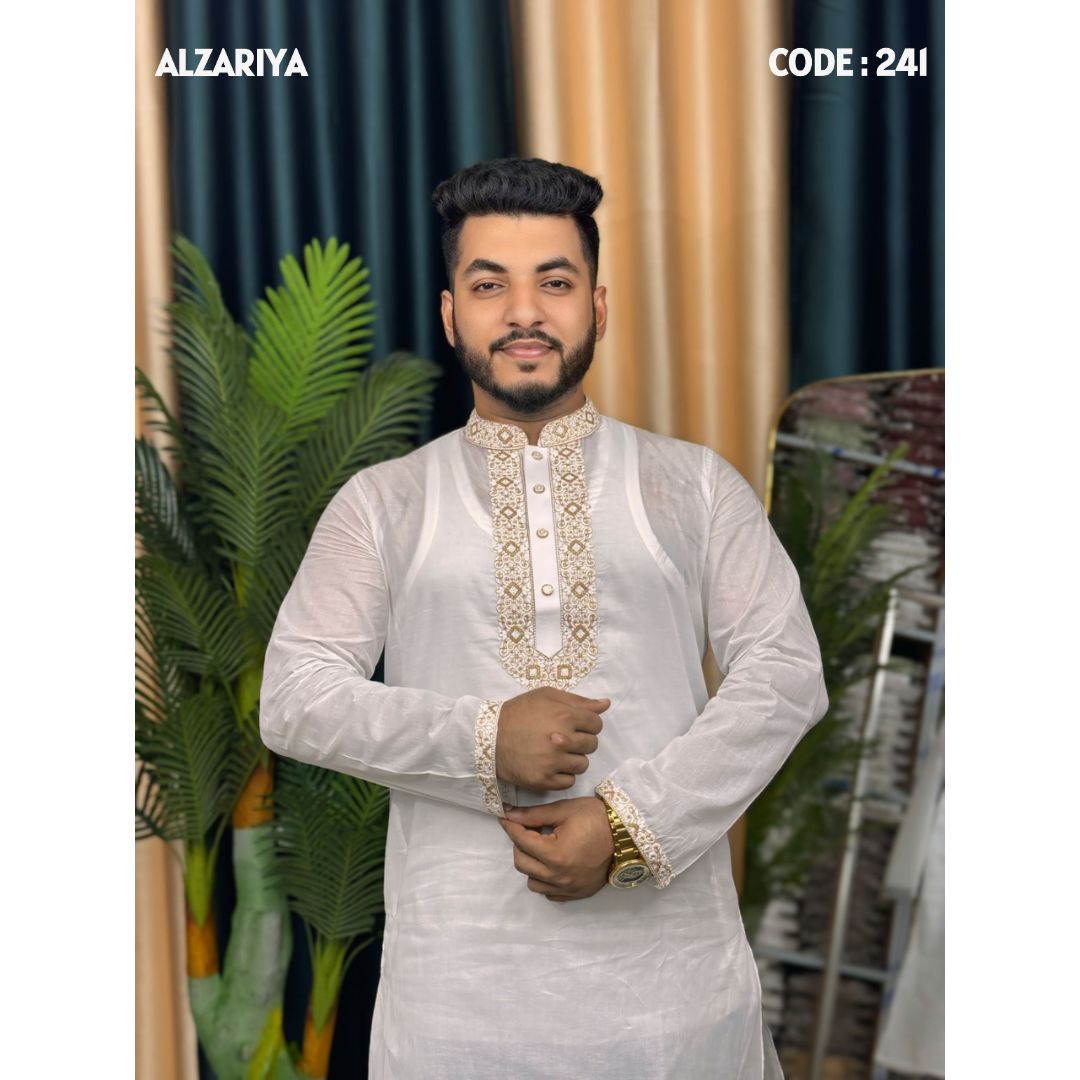 টিস্যু ধুতি সুতি সফট পাঞ্জাবি - 241