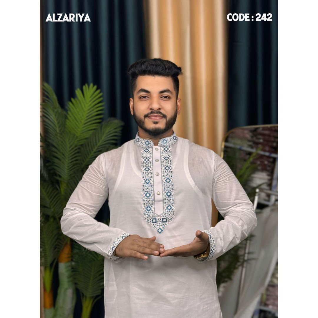 টিস্যু ধুতি সুতি সফট পাঞ্জাবি - 242