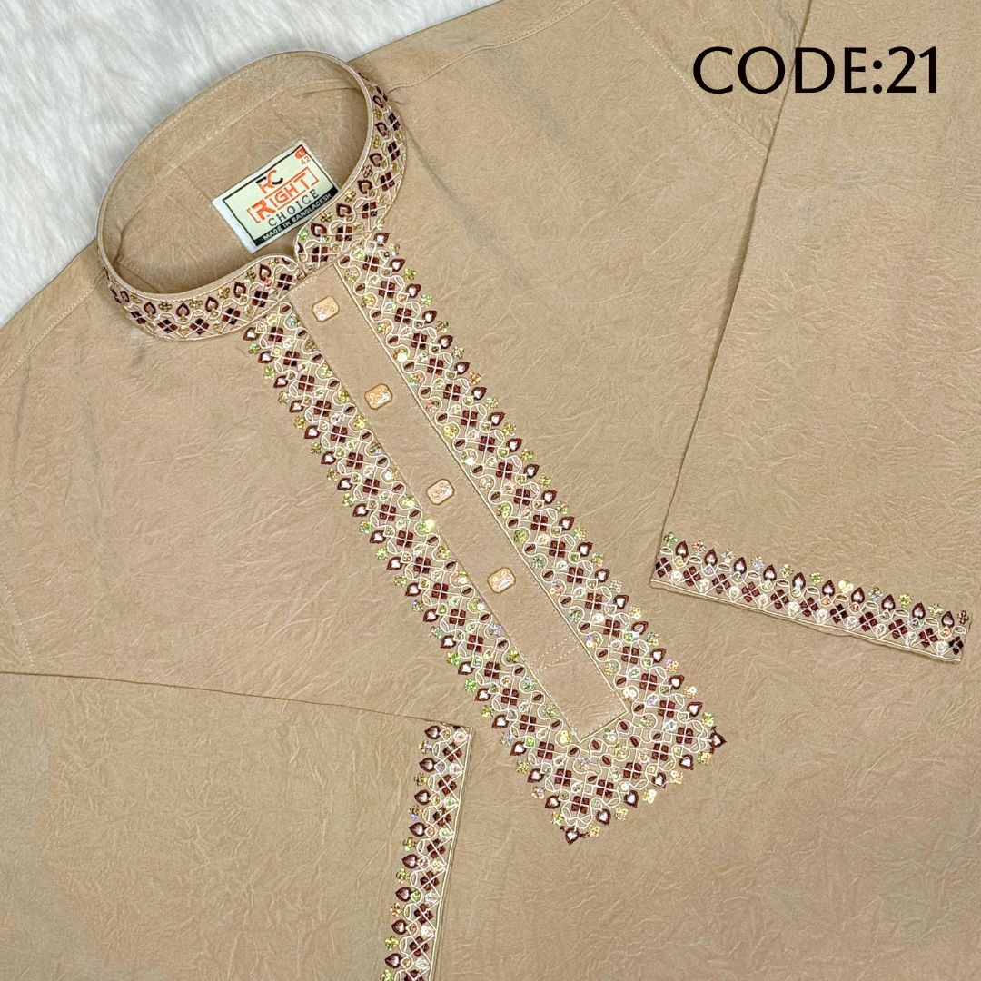 চায়না স্টিজ ভাংচুর কটন সিকুয়েন্স পাঞ্জাবি - 21