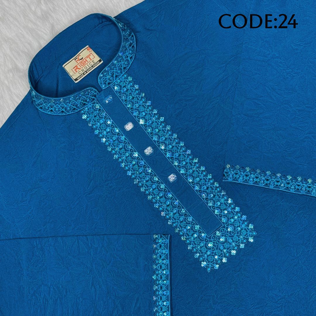 চায়না স্টিজ ভাংচুর কটন সিকুয়েন্স পাঞ্জাবি - 24