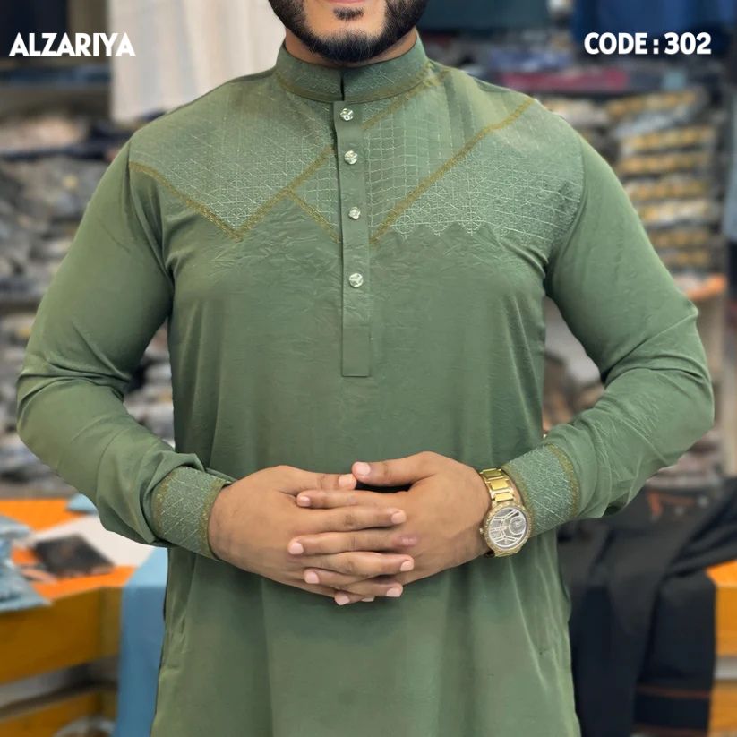 চায়না স্টিজ এমব্রয়ডারি পাঞ্জাবী ২০২৬ কোড -302